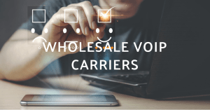 A global network representing wholesale VoIP communication.
