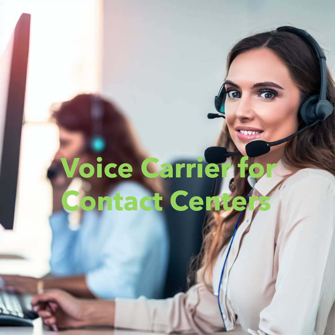 A representation of a contact center agent engaged in customer service, symbolizing the pivotal role of voice carriers in contact centers.