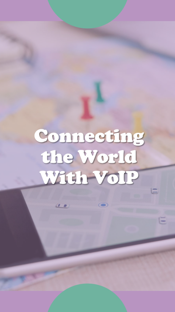 A global network representing VoIP connections.
