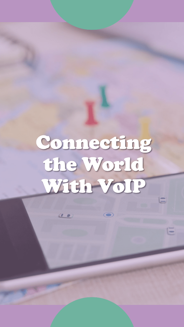 A global network representing VoIP connections.