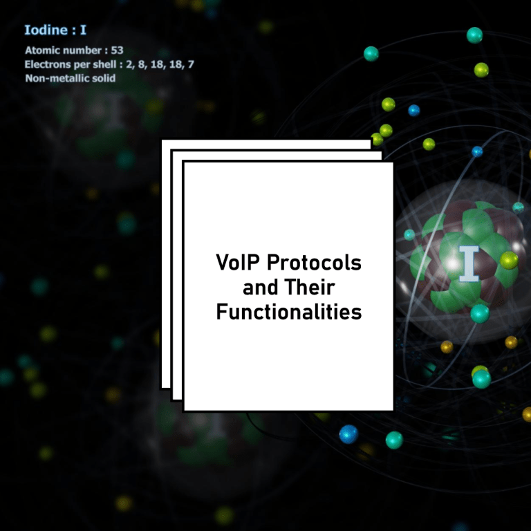 Various VoIP protocols and their functionalities in digital communication.
