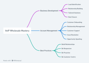 Voip Wholesale - Business Development and Account Management - Mind Map