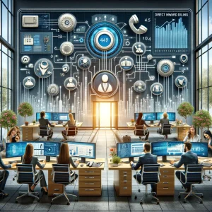 Visual representation of Company X’s communication evolution before and after using DID technology.