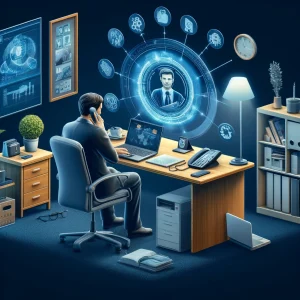the image is showing how direct inward dialing benefits for remote work.