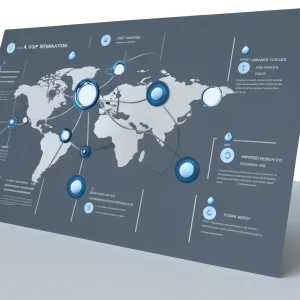 A diagram showing the global reach of A-Z VoIP Termination services.