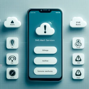 Setting up SMS alerts on a smartphone.