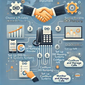 Business phone system with Direct Inward Dialing (DID) setup
