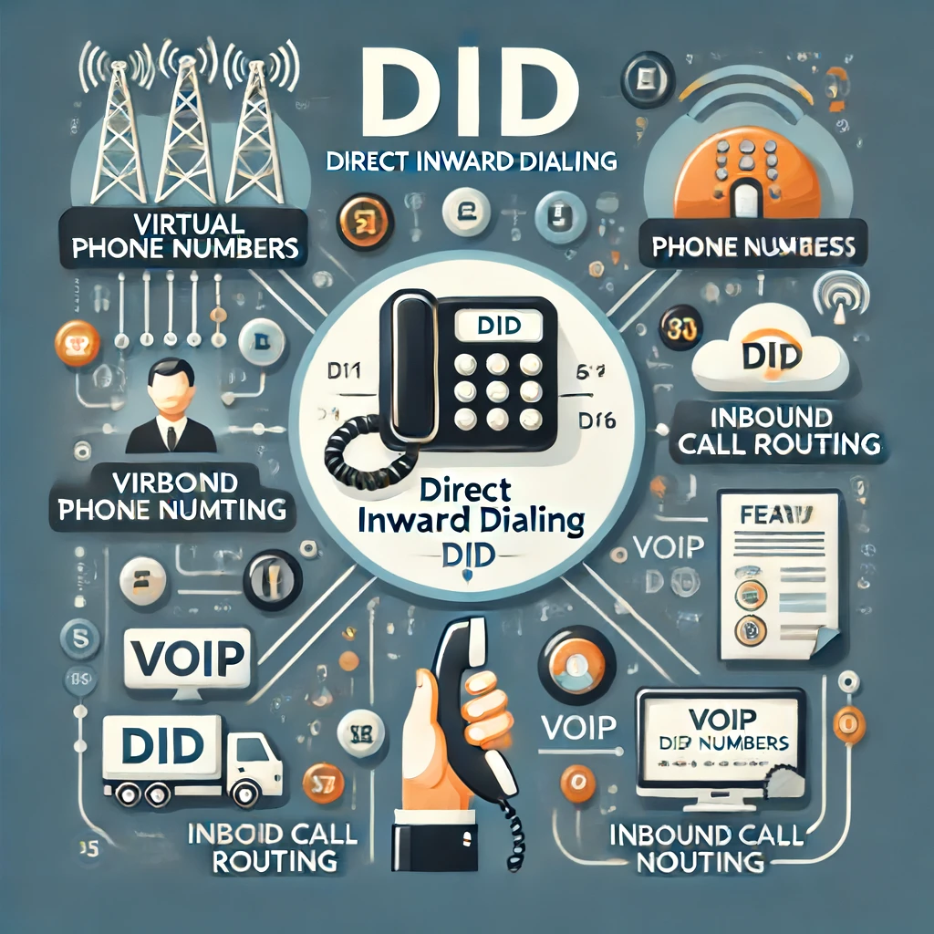 Business phone system with Direct Inward Dialing (DID) setup