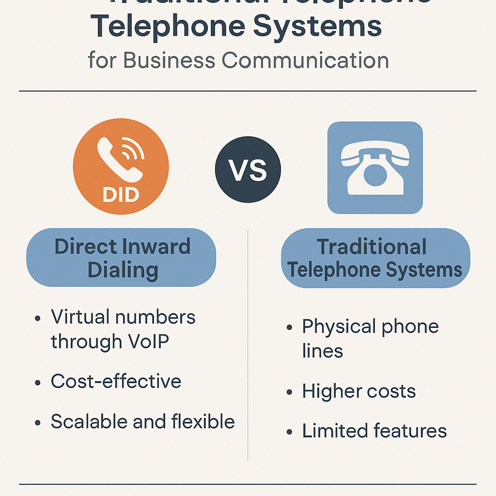 Direct Inward Dialing vs Traditional Telephone – business communication comparison