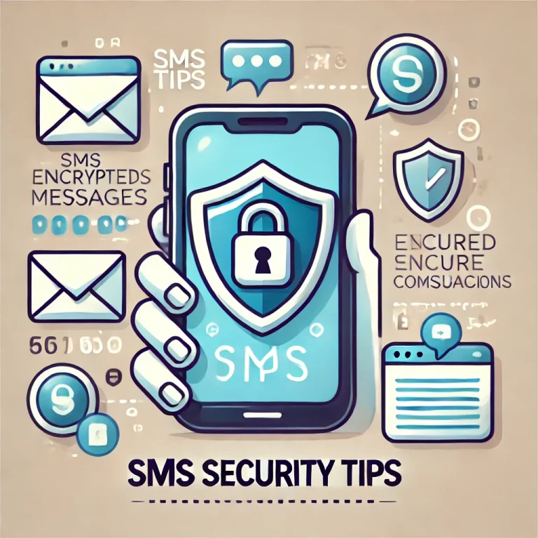 A visual representation of SMS security measures including MFA and secure gateways.