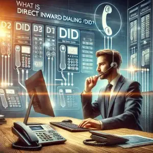 A customer support representative using Direct Inward Dialing (DID) to handle calls efficiently.