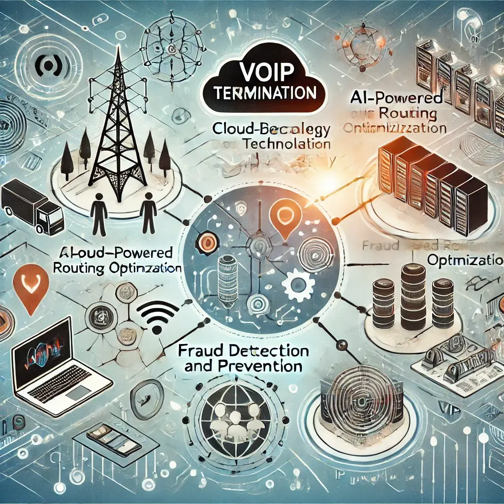 Illustration depicting current and future trends in VoIP termination.