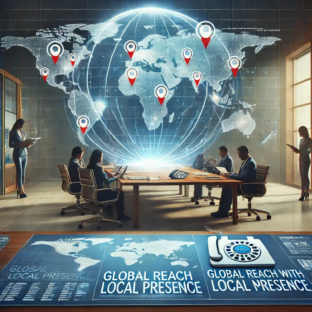 A visual representation of cost savings achieved through Direct Inward Dialing.