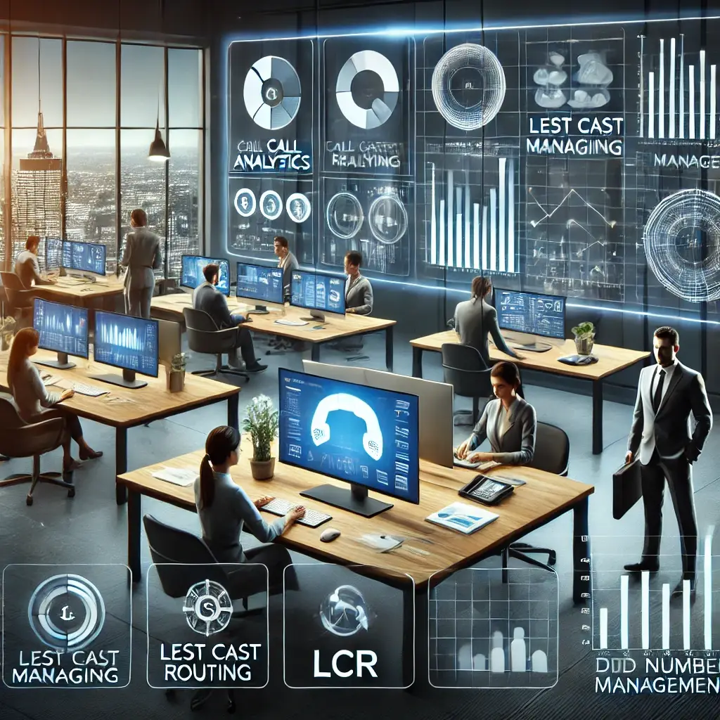 A visual representation of cost savings achieved through Direct Inward Dialing.